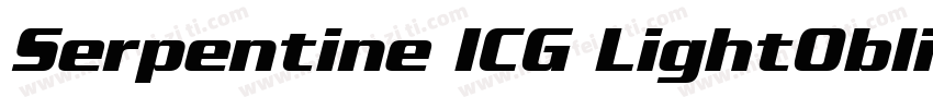Serpentine ICG LightOblique字体转换